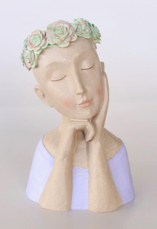 Lilac Bust Flower Pot